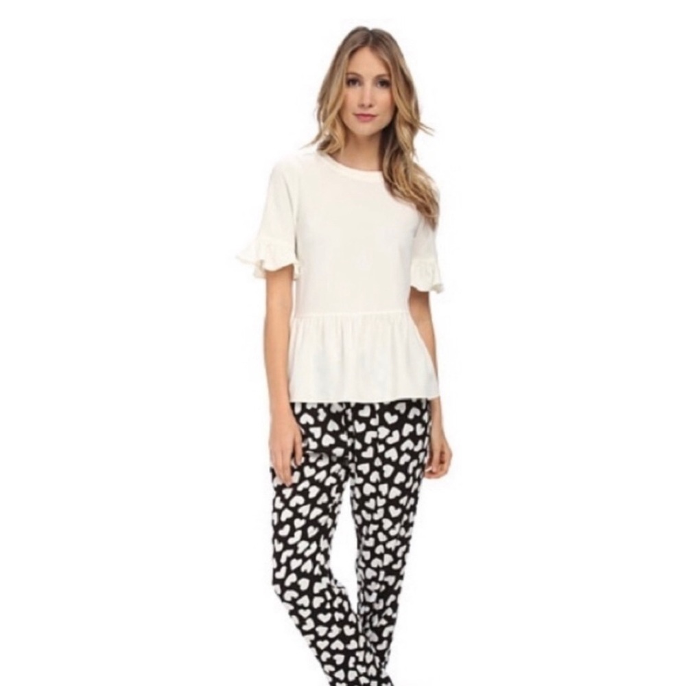 Kate Spade Dancing Hearts Crepe Jogger